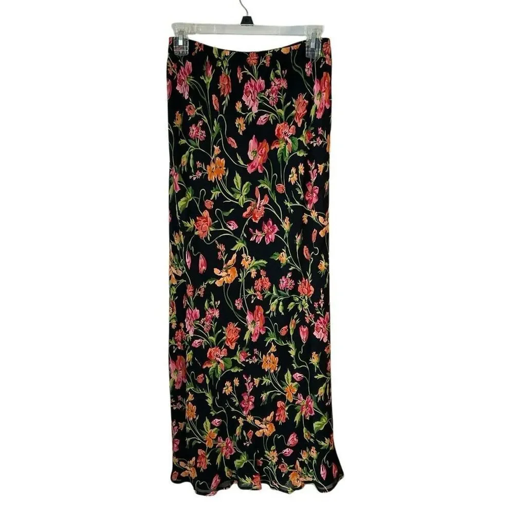 Vintage 90s Floral Maxi Skirt, 8. 90210 boho flowermarket